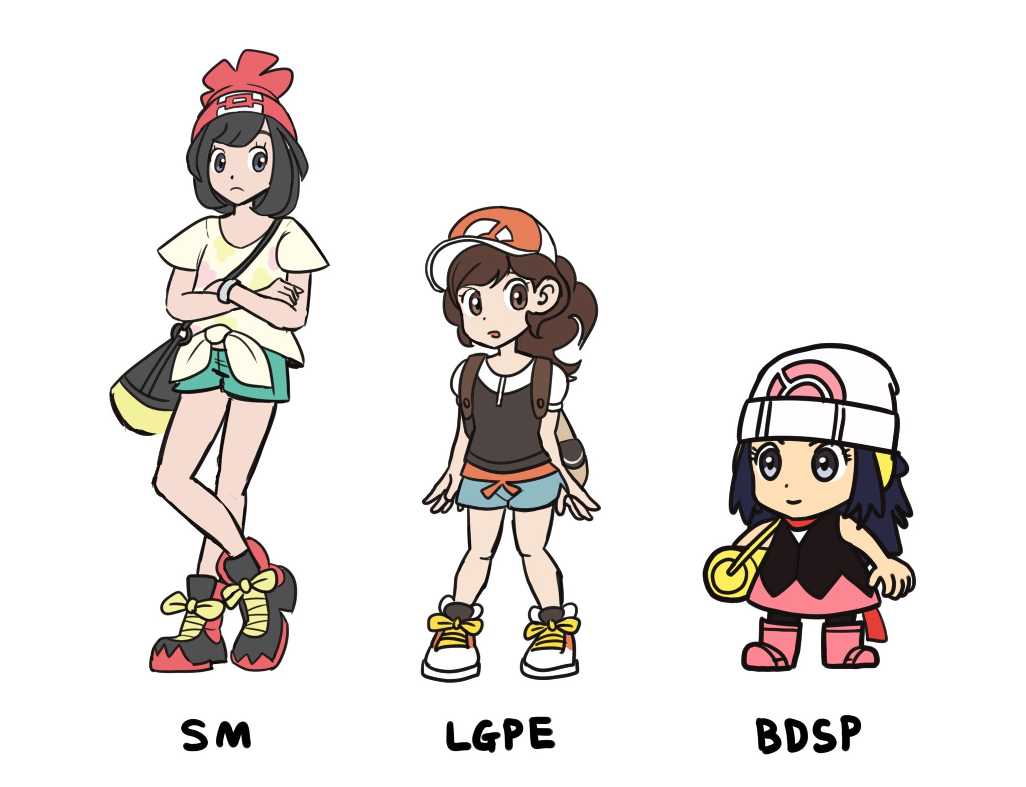 【悲報】ポケモンBWさん、いくらなんでも女主人公がエチエチすぎる、これ2等身じゃあかんやろ...\n_1
