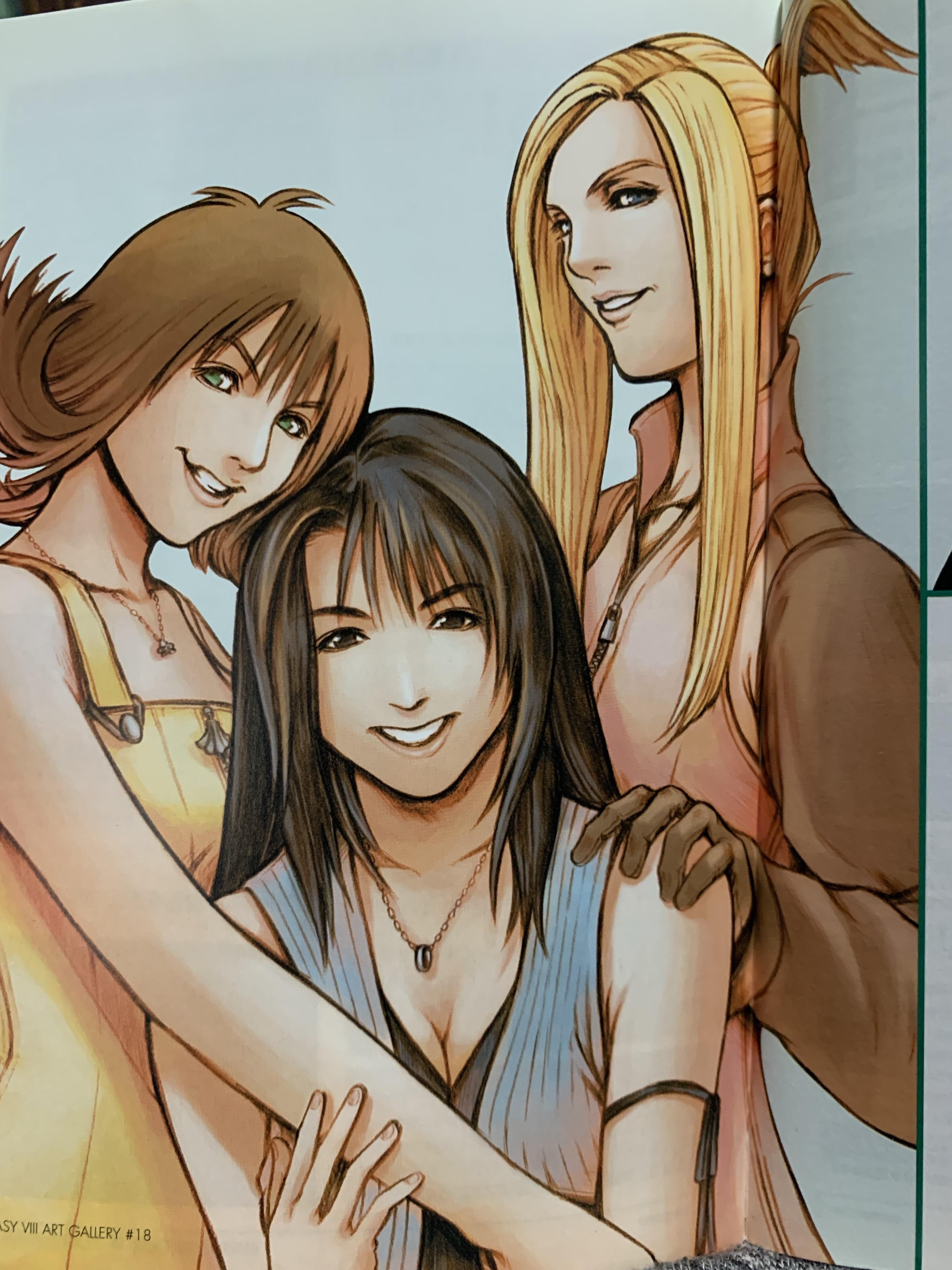 【画像】FF8の女性陣の公式イラスト、可愛すぎる😍\n_1