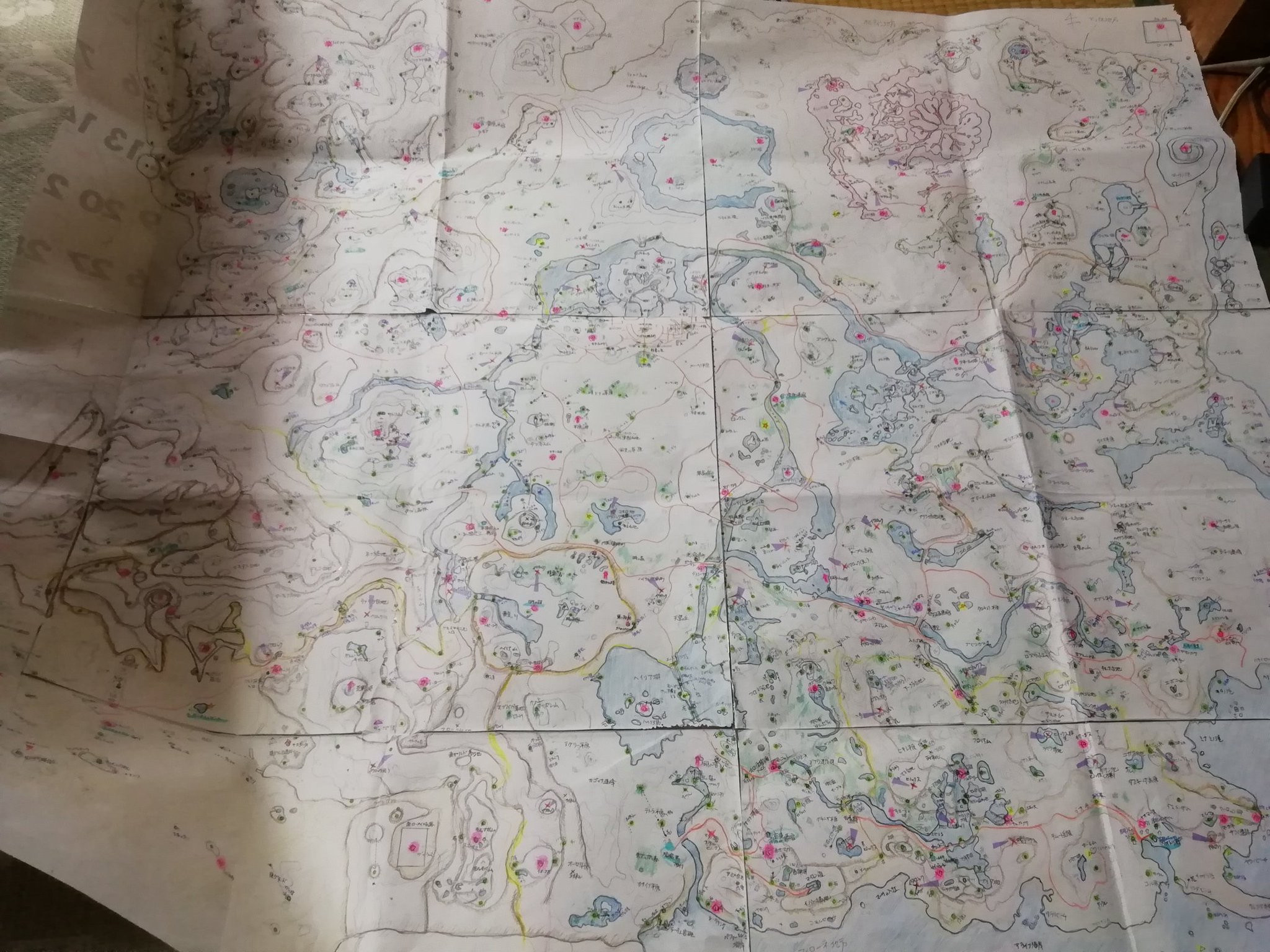 【画像】Twitter民「母がゼルダbotwの地図を手書きで作ってたw」→10万いいねwywywywywywywywy\n_2