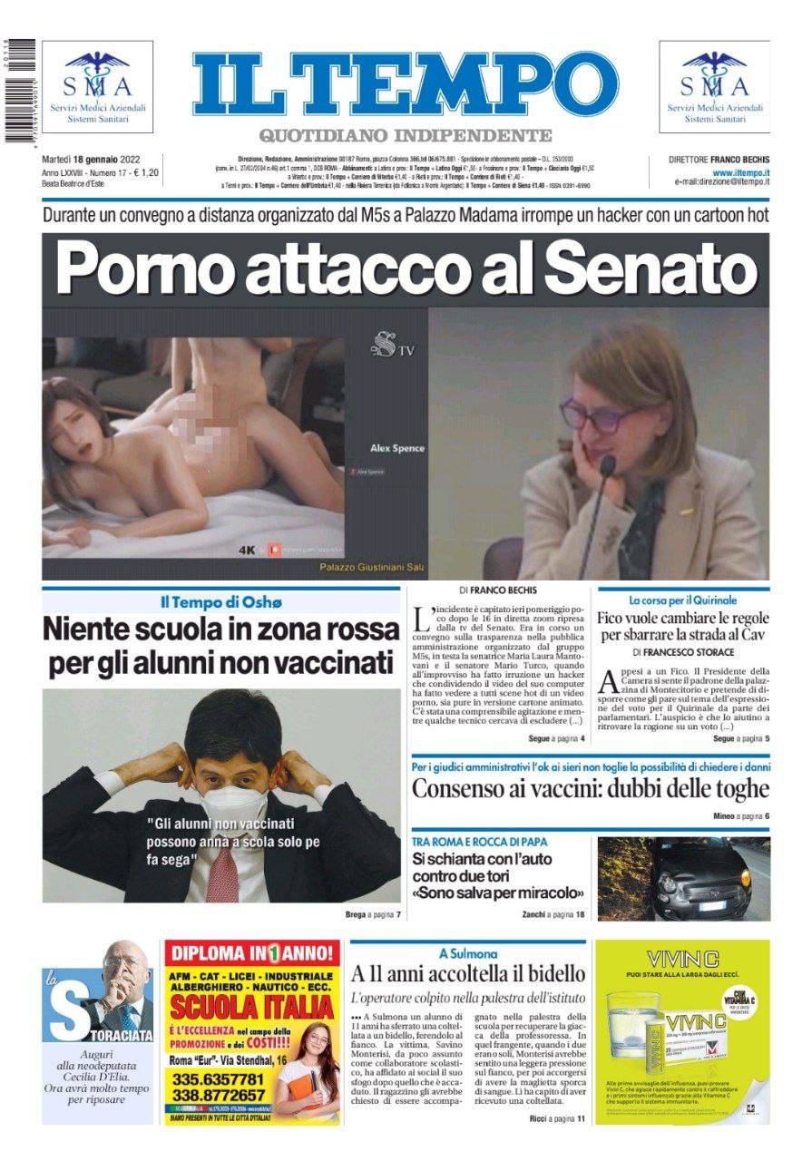 【悲報】イタリア国会、まじめなオンライン会議中に突然ティファのポルノ動画が流れ騒然\n_1