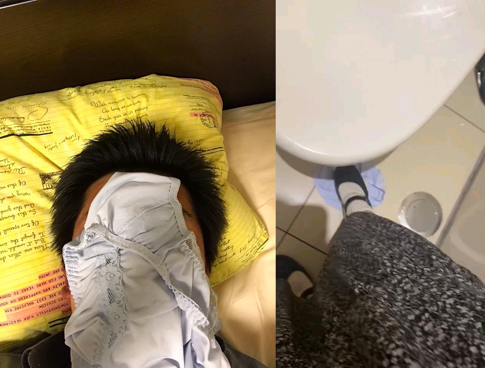【画像】オス、駅のトイレの床を拭いたパンツをパパ活マンコに騙されて買わされてしまう\n_3