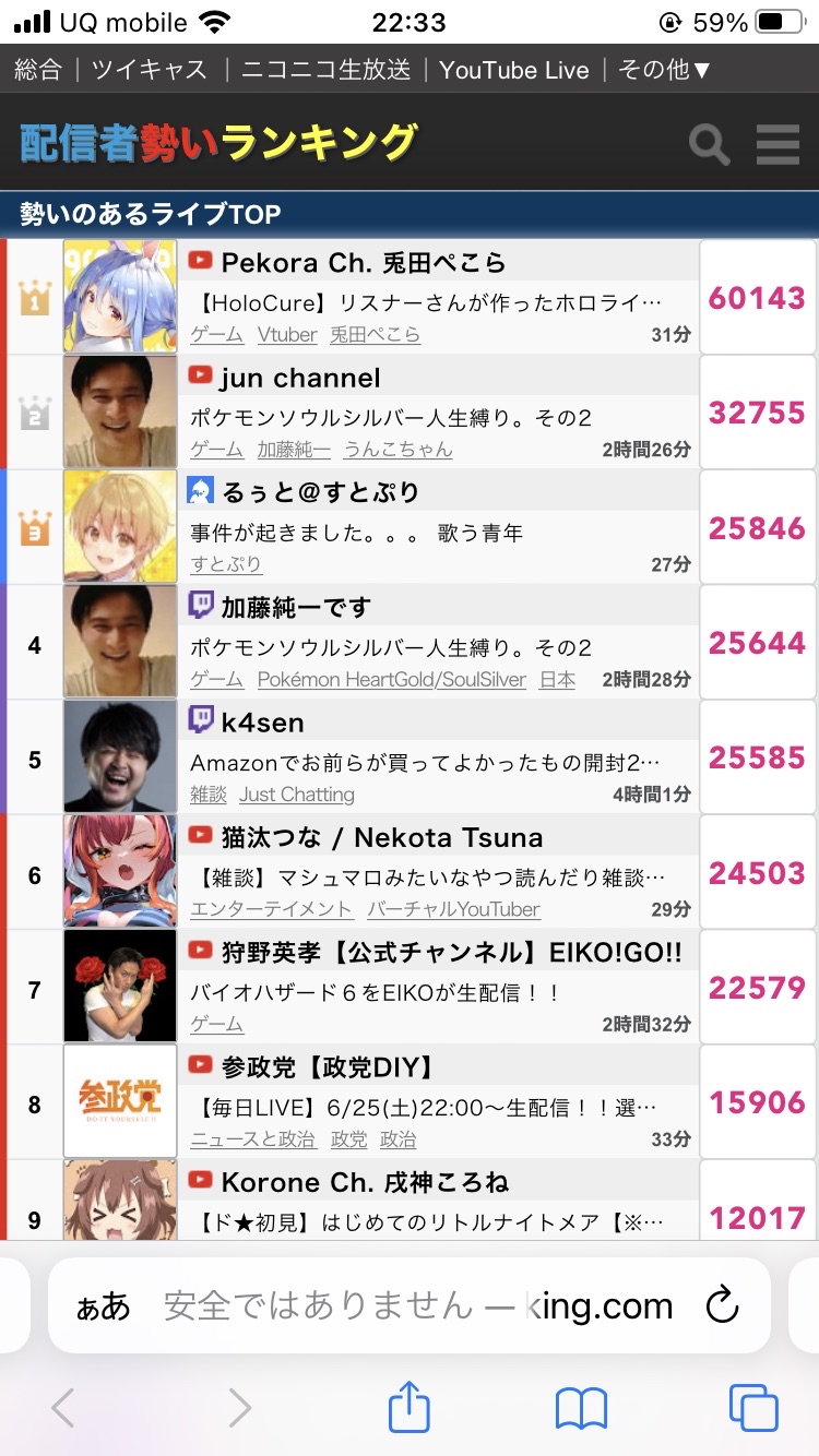 【悲報】加藤純一さん、渾身のポケモン配信をしてもぺこーらに惨敗…\n_2