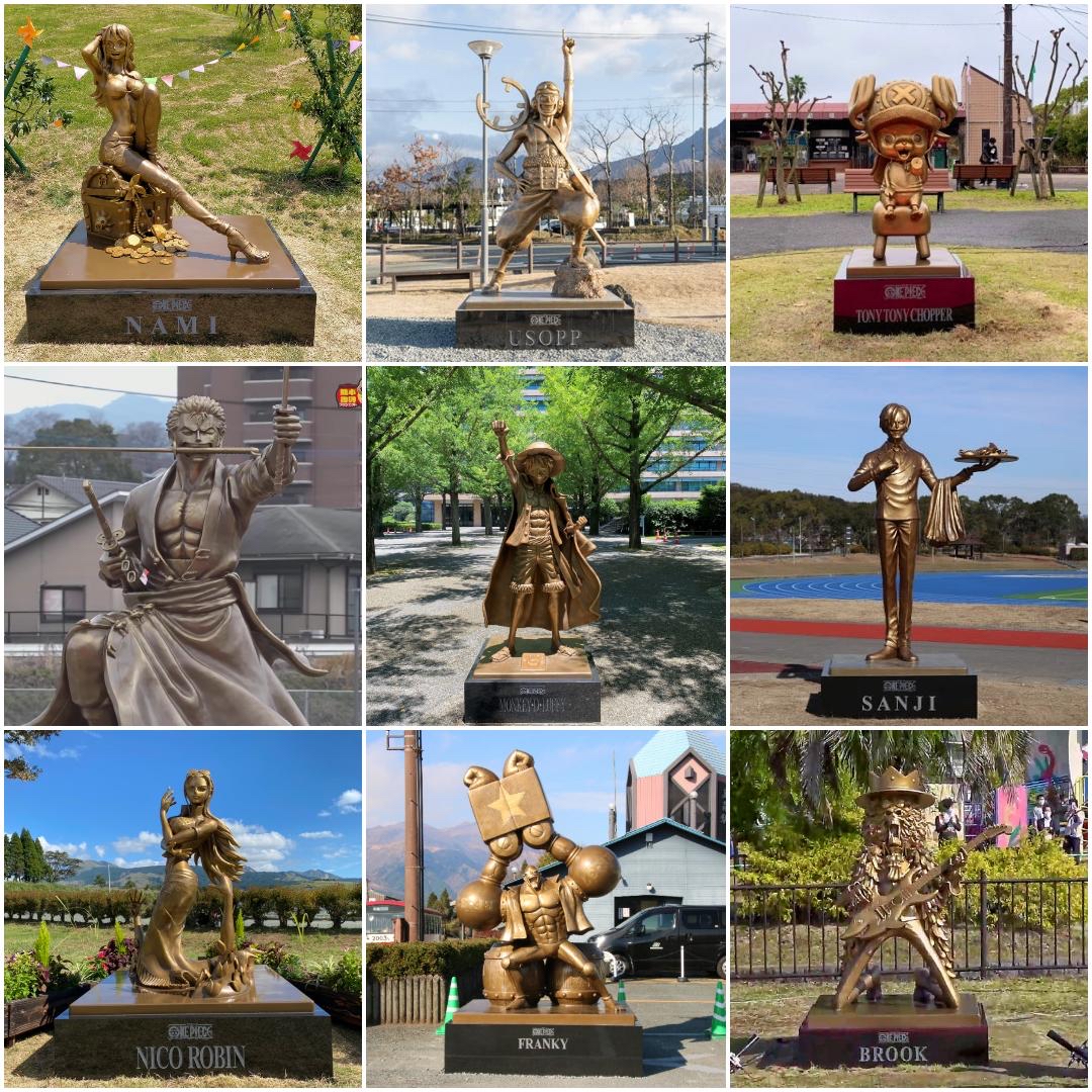 【速報】熊本のワンピース銅像、10体目の「ジンベエ」の銅像が完成する！！！\n_1
