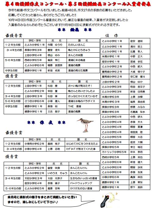 小学生「まんさんであそんだよ」「すてきなまんさん」中学生「小さな世界」「ともに生きる」\n_1