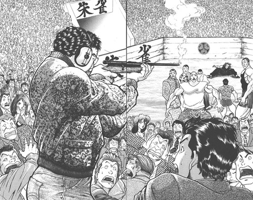 【悲報】格闘技漫画、「でも銃で撃たれたら○ぬよね」という問題を克服できない\n_1