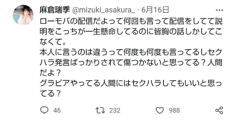 美人グラドル、ゲーム配信中に泣いてしまう「しつこく私の胸の話ばかりする人がいる😭」性的搾取はやめろ  [346885624]\n_1