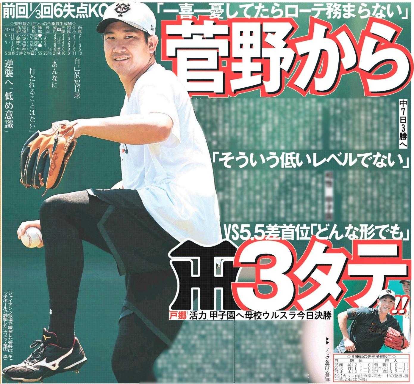 巨人・原監督、５失点降板の菅野智之に「もうみなさんに任せます、あんなんは」 \n_1