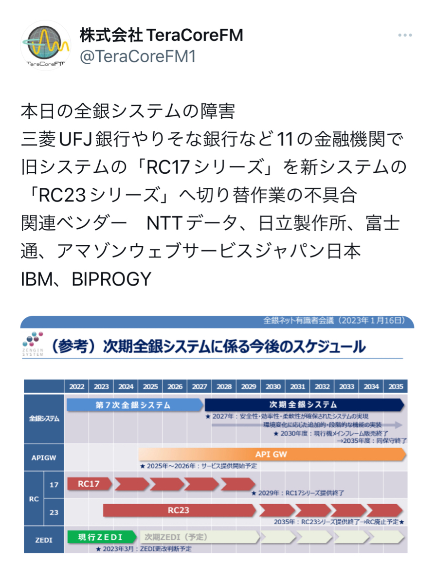 【銀行】全銀システムの障害、想像してるより深刻なもよう。不具合解消のめど立たず  [256556981]\n_1