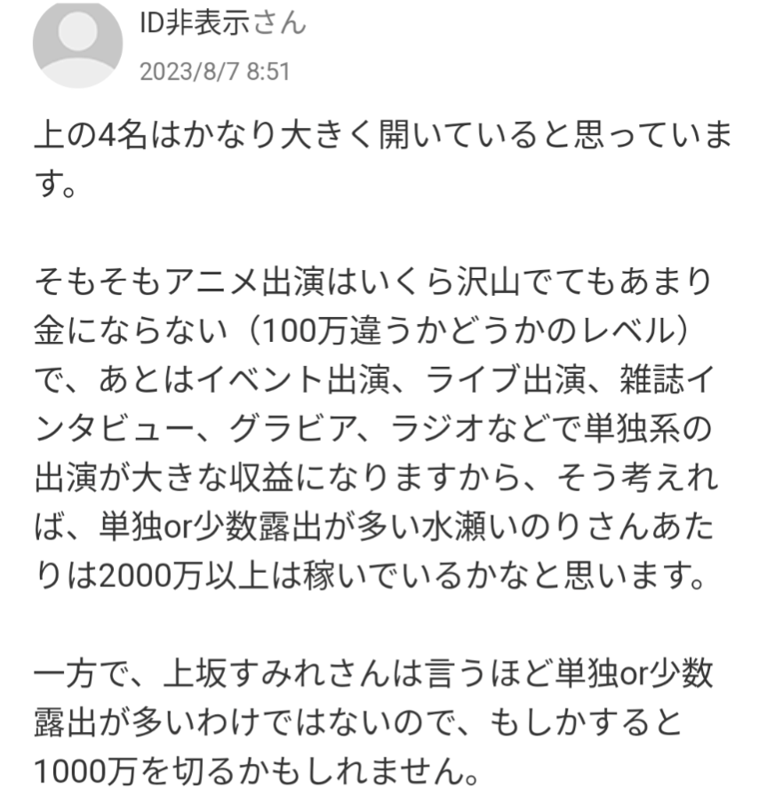 【悲報】 人気声優・水瀬いのりさんの1日のスケジュールが楽すぎると話題にこれで年収360万円 \n_1