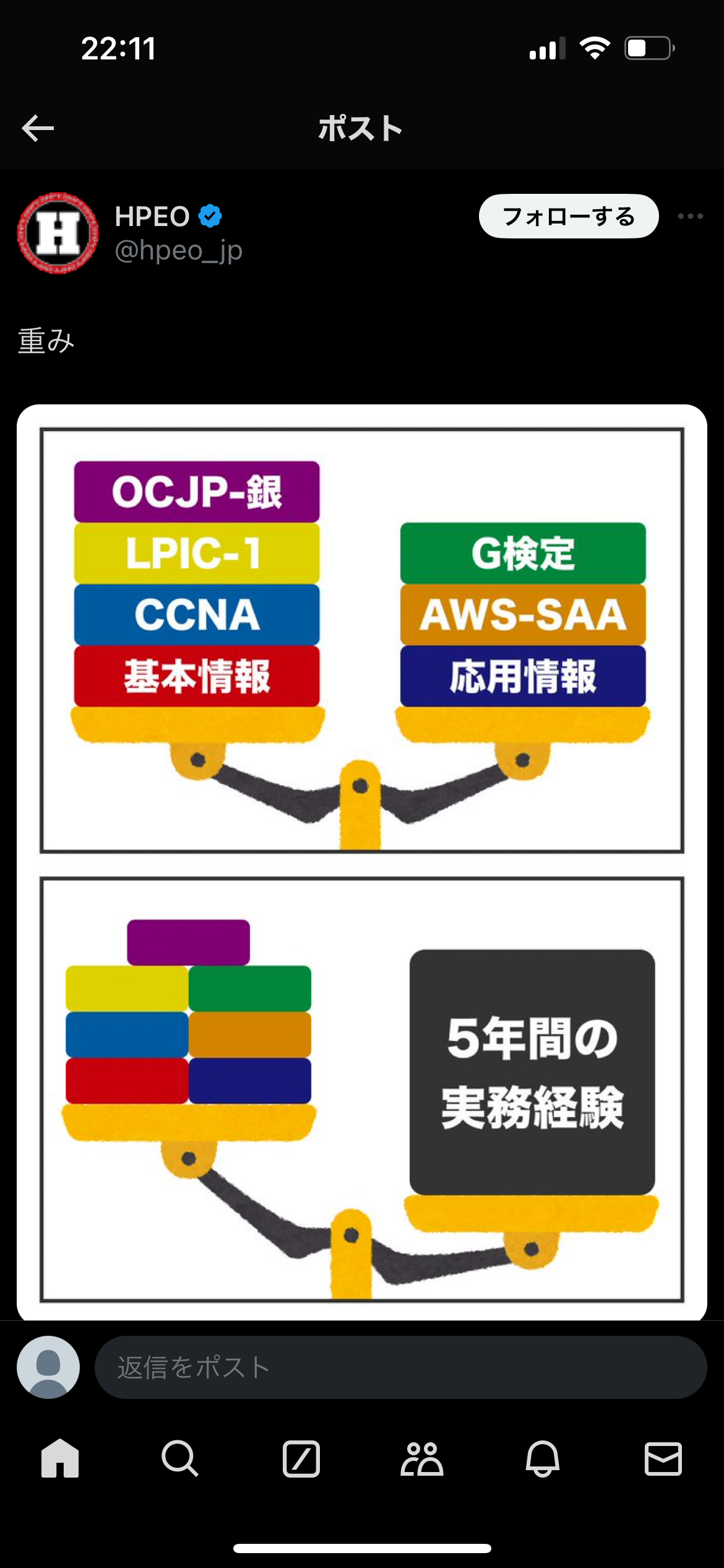 【画像】(ヽ´ん`)「基本情報、応用情報、G検定など持っています」 俺「資格はありません。実務経験5年です」👈どっちが上？  [419417409]\n_1