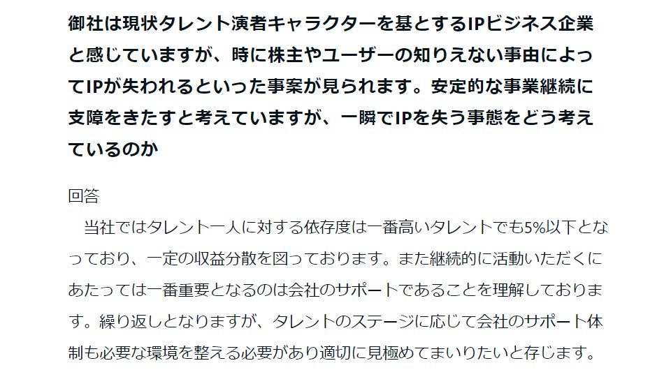 【悲報】ホロライブさん、ついに減益に転じる。株価も暴落  [973079846]\n_1