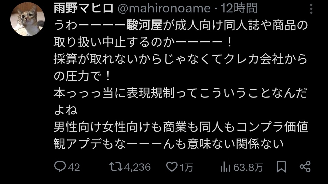 【悲報】駿河屋でアダルト商品の扱いが停止され腐女子界隈大荒れwwwwwwwwwww  [339035499]
_2_2