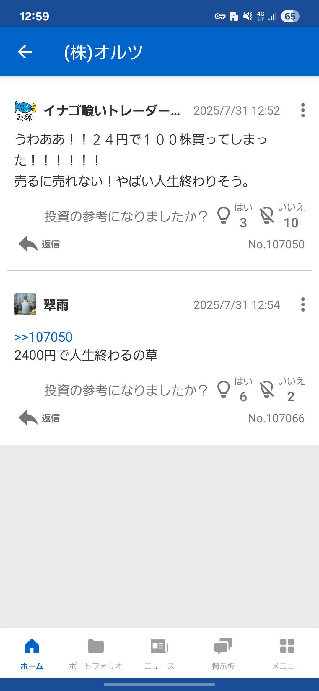 【乞食速報】オルツ株が前日比-55%オフ！！急げ！！  [469534301]
_32_32