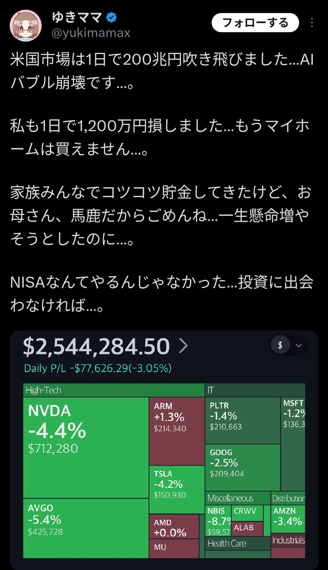 【悲報】情弱NISA民、米国株大暴落で咽び泣くwwwwwwwwwwwwwwwwwwww  [802034645]
_1_1